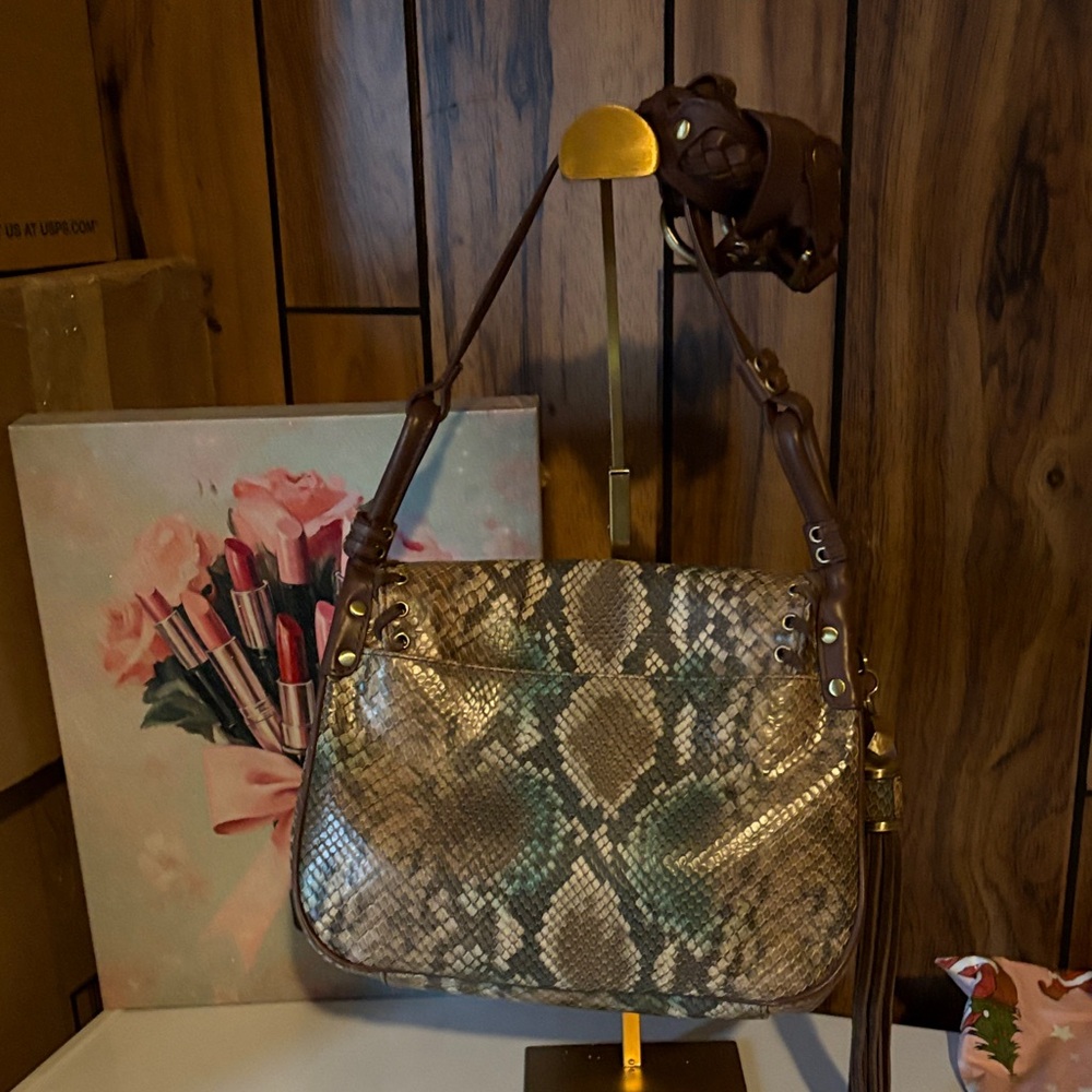 Rafe Brown and Green Crossbody Bag - Picture 5 of 14